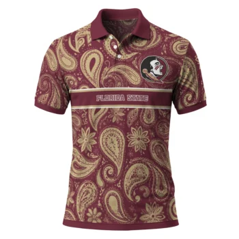 Florida State Seminoles Polo Shirt Customized Paisley Band Garnet Best Selling
