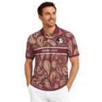 Florida State Seminoles Polo Shirt Customized Paisley Band Garnet Best Selling