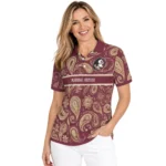 Florida State Seminoles Polo Shirt Customized Paisley Band Garnet Best Selling