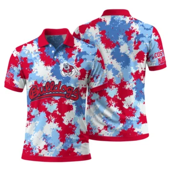 Fresno State Bulldogs Polo Shirt Custom Pixel Camo Red Fashion Forward