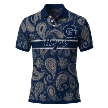 Georgetown Hoyas Polo Shirt Customized Paisley Band Blue Best Selling