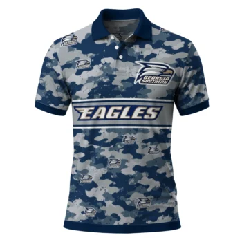 Georgia Southern Eagles Polo Shirt Custom Camo Band Blue Best Selling