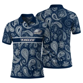 Georgia Southern Eagles Polo Shirt Custom Paisley Band Blue Fashion Forward