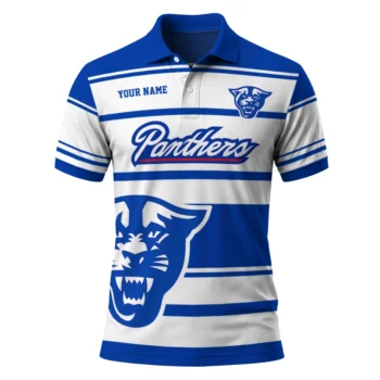 Georgia State Panthers Polo Shirt Customized Horizontal Blocks Blue Best Selling