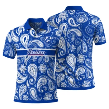 Georgia State Panthers Polo Shirt Customized Paisley Band Blue Fashion Forward