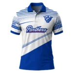 Georgia State Panthers Polo Shirt Customized Slanted Stripes Blue White Best Selling