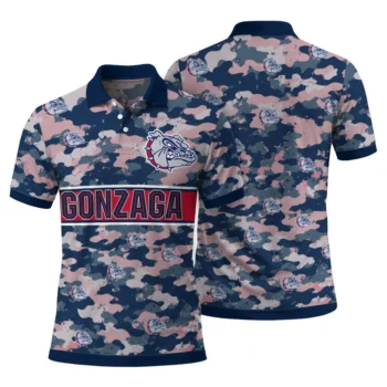 Gonzaga Bulldogs Polo Shirt Personalized Camo Band Blue Fashion Forward