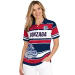Gonzaga Bulldogs Polo Shirt Personalized Horizontal Blocks Blue Best Selling