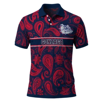 Gonzaga Bulldogs Polo Shirt Personalized Paisley Band Blue Best Selling