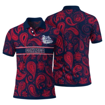 Gonzaga Bulldogs Polo Shirt Personalized Paisley Band Blue Fashion Forward