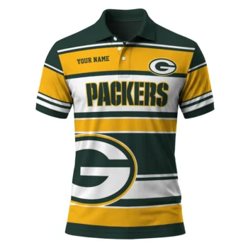 Green Bay Packers Polo Shirt Custom Horizontal Blocks Green Best Selling
