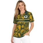 Green Bay Packers Polo Shirt Customized Paisley Band Green Best Selling