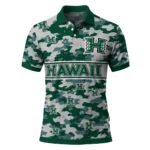 Hawaii Rainbow Warriors Polo Shirt Custom Camo Band Green Best Selling