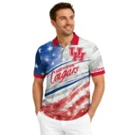Houston Cougars Polo Shirt Customized Star Stripes Red Blue Best Selling