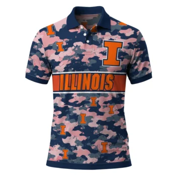 Illinois Fighting Illini Polo Shirt Custom Camo Band Blue Best Selling