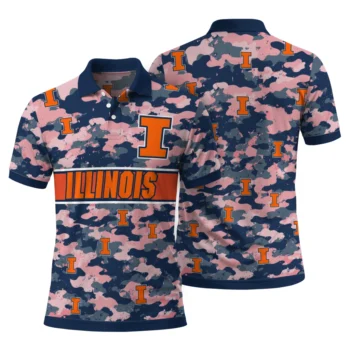 Illinois Fighting Illini Polo Shirt Custom Camo Band Blue Fashion Forward