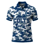 Indianapolis Colts Polo Shirt Custom Camo Band Blue Best Selling
