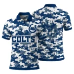 Indianapolis Colts Polo Shirt Custom Camo Band Blue Best Selling