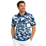 Indianapolis Colts Polo Shirt Custom Camo Band Blue Best Selling