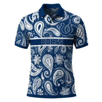 Indianapolis Colts Polo Shirt Custom Paisley Band Blue Best Selling