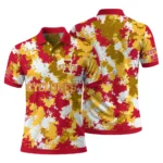 Iowa State Cyclones Polo Shirt Custom Pixel Camo Red Best Selling