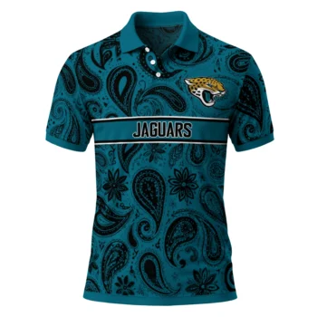 Jacksonville Jaguars Polo Shirt Customized Paisley Band Teal Best Selling