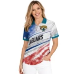 Jacksonville Jaguars Polo Shirt Personalized Star Stripes Red Blue Best Selling