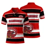 Jacksonville State Gamecocks Polo Shirt Custom Horizontal Blocks Red Best Selling