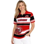 Jacksonville State Gamecocks Polo Shirt Custom Horizontal Blocks Red Best Selling