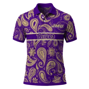 James Madison Dukes Polo Shirt Customized Paisley Band Purple Best Selling