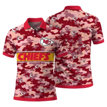 Kansas City Chiefs Polo Shirt Personalized Camo Band Red Fashion Forward