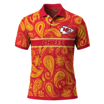 Kansas City Chiefs Polo Shirt Personalized Paisley Band Red Best Selling