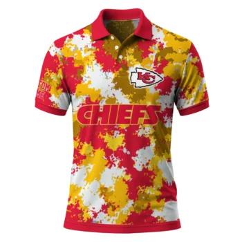 Kansas City Chiefs Polo Shirt Personalized Pixel Camo Red Best Selling