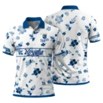 Kansas City Royals Polo Shirt Customized Floral Pinstripe Royal Blue White Best Selling