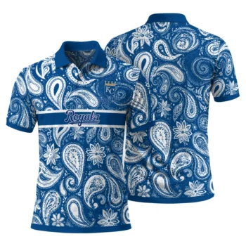 Kansas City Royals Polo Shirt Customized Paisley Band Royal Blue Fashion Forward
