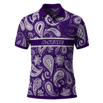 Kansas State Wildcats Polo Shirt Customized Paisley Band Purple Best Selling