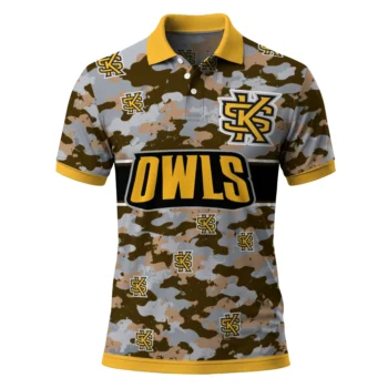 Kennesaw State Owls Polo Shirt Customized Camo Band Gold Best Selling