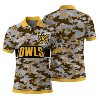 Kennesaw State Owls Polo Shirt Customized Camo Band Gold Fashion Forward