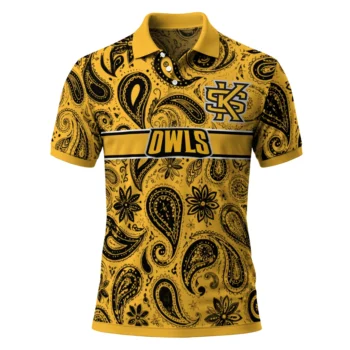 Kennesaw State Owls Polo Shirt Customized Paisley Band Gold Best Selling
