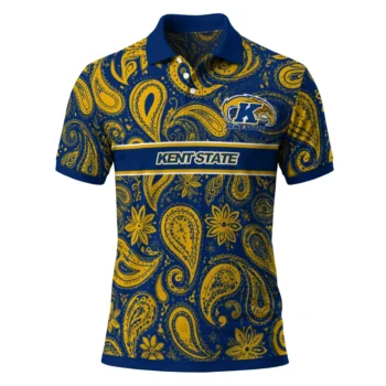 Kent State Golden Flashes Polo Shirt Custom Paisley Band Navy Blue Best Selling