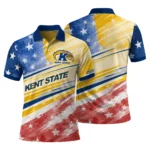 Kent State Golden Flashes Polo Shirt Custom Star Stripes Red Blue Best Selling