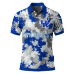 Kentucky Wildcats Polo Shirt Custom Pixel Camo Blue Best Selling