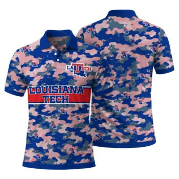 La Tech Polo Shirt Personalized Camo Band Blue Fashion Forward