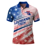 La Tech Polo Shirt Personalized Star Stripes Red Blue Best Selling