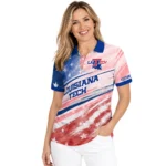 La Tech Polo Shirt Personalized Star Stripes Red Blue Best Selling
