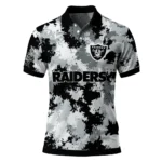 Las Vegas Raiders Polo Shirt Custom Pixel Camo Black Best Selling