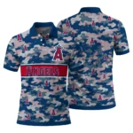 Los Angeles Angels Polo Shirt Personalized Camo Band Blue Best Selling