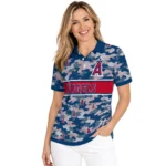 Los Angeles Angels Polo Shirt Personalized Camo Band Blue Best Selling