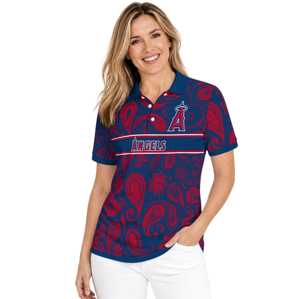 Los Angeles Angels Polo Shirt Personalized Paisley Band Blue Latest Model Los Angeles Angels Polo Shirt Personalized Paisley Band Blue Latest Model