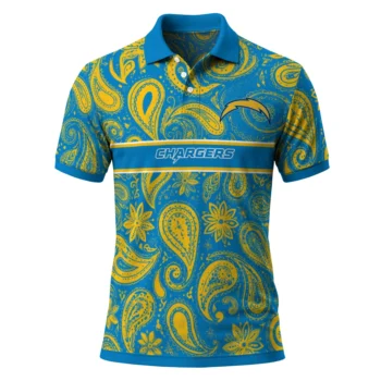 Los Angeles Chargers Polo Shirt Customized Paisley Band Blue Best Selling